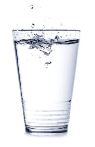 Glass of water great for hydrating your skin especially during winter