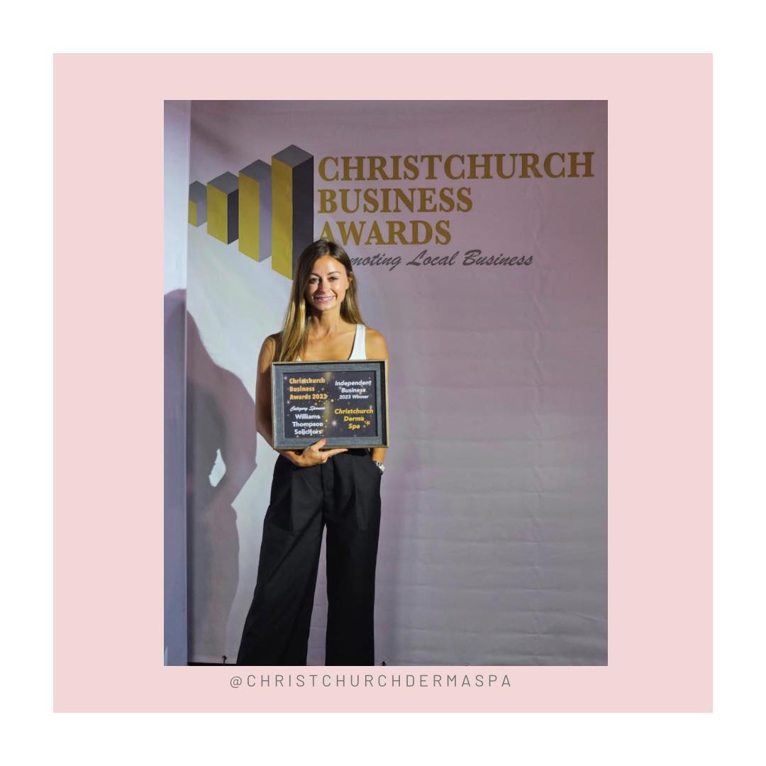 Winner Christchurch Business Awards 2023 Independent Business Christchurch Derma Spa