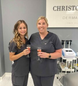 Kirsty Campbell and Lauren at Christchurch Derma Spa VIP AlumierMD party