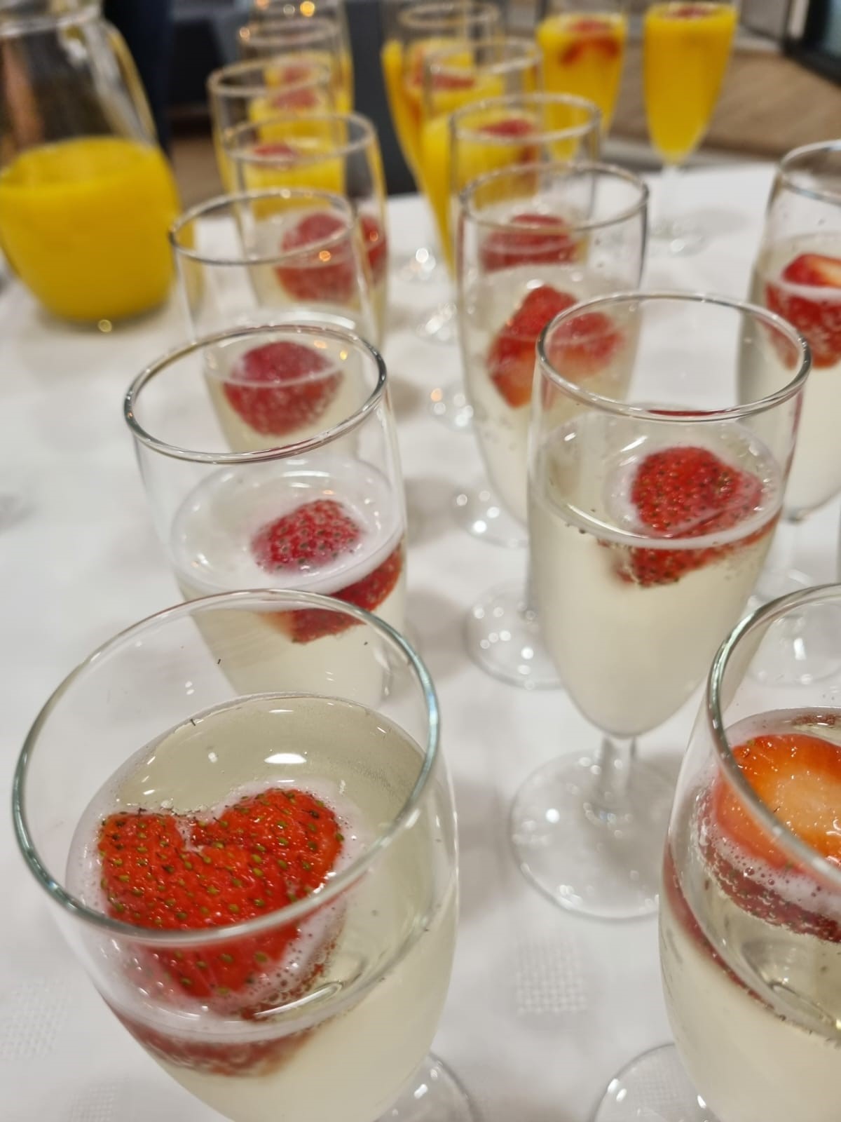 Glasses of bubbles for Christchurch Derma Spa AlumierMD VIP party
